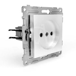 Розетка 1-м СП Pixel 16А IP20 без заземл. защ. шторки механизм бел. TOKOV ELECTRIC TKE-PX-R1SF-C01