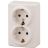 Розетка ОП 11-2206-02 2х2P+E Schuko защ. шторки 16АХ-250В Эксперт сл. кость ЭРА Б0020695