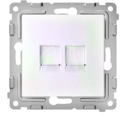 Розетка компьютерная 2-м СП Pixel RJ45 кат.5E механизм перламутр. TOKOV ELECTRIC TKE-PX-RC2-C04