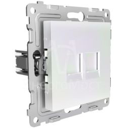 Розетка компьютерная 2-м СП Pixel RJ45 кат.5E механизм перламутр. TOKOV ELECTRIC TKE-PX-RC2-C04