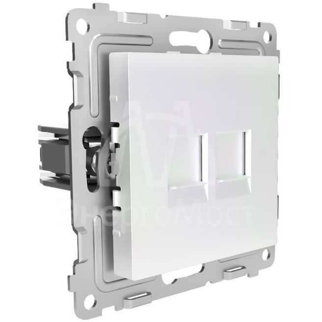 Розетка компьютерная 2-м СП Pixel RJ45 кат.5E механизм перламутр. TOKOV ELECTRIC TKE-PX-RC2-C04