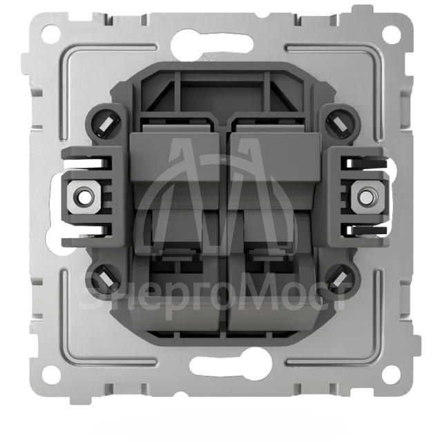 Розетка компьютерная 2-м СП Pixel RJ45 кат.5E механизм перламутр. TOKOV ELECTRIC TKE-PX-RC2-C04