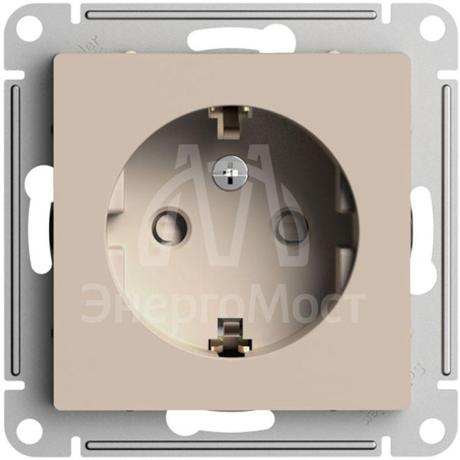 Розетка AtlasDesign 16А с заземл. со шторками механизм песочн. SE ATN001245