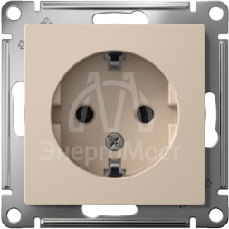 Розетка AtlasDesign 16А с заземл. со шторками механизм песочн. SE ATN001245