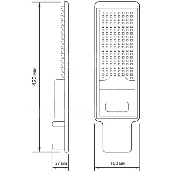 Светильник светодиодный Avenue 120Вт 5000К IP65 11000лм 190-250В 546х170х67мм ДКУ уличный консольный КСС Д черн. GAUSS 629536320