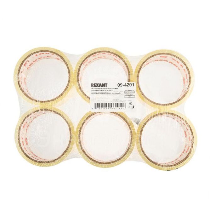 Скотч упаковочный 48ммx36м 50мкм прозр. Rexant 09-4201