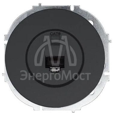 Розетка компьютерная СП OSEN RJ45 кат.6 механизм черн. бархат LEZARD 743-4288-140