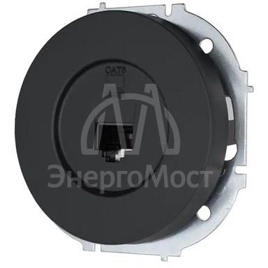 Розетка компьютерная СП OSEN RJ45 кат.6 механизм черн. бархат LEZARD 743-4288-140