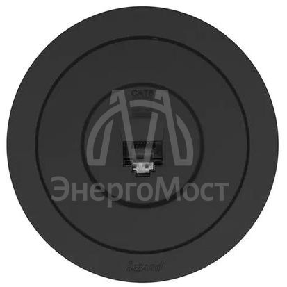 Розетка компьютерная СП OSEN RJ45 кат.6 механизм черн. бархат LEZARD 743-4288-140