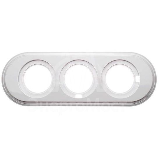 Рамка 3-м Лизетта ретро 270х96х21мм ABS-пластик бел. Bironi BF1-630-21