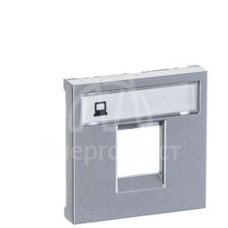 Накладка для 1-го суппорта/разъема типа 2017... и/или 2018... 2-мод. серия Zenit серебристый ABB 2CLA221810N1301