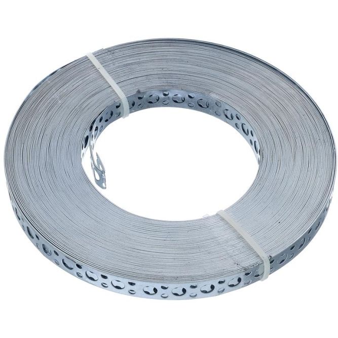 Лента монтажная 0.7х20 прямая 25м цинк этикетка СТРОЙМЕТИЗ 4520139