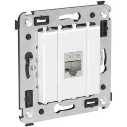 Розетка компьютерная 1-м СП Avanti "Белое облако" RJ45 кат.5E без шторок экранир. механизм DKC 4400763
