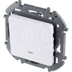 Переключатель 1-кл Inspiria 250В 10AX с подсветкой / индикацией бел. Leg 673660