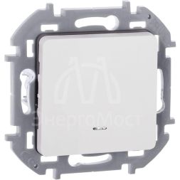 Переключатель 1-кл Inspiria 250В 10AX с подсветкой / индикацией бел. Leg 673660