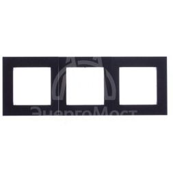 Рамка Levit 3п антрацит/дым. черн. ABB 2CHH015030A6063