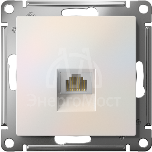 Розетка компьютерная AtlasDesign RJ45 кат.6A механизм жемчуж. SE ATN000486