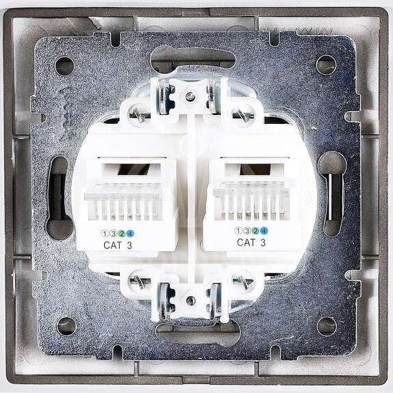 Розетка 1-м СП Мира с защ. крышкой керам. с заземл. черн. бархат LEZARD 701-4242-123