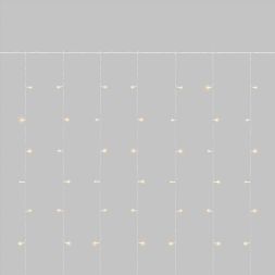 Гирлянда светодиодная занавес 3х2м 264 LED тепл. бел. прозр. ПВХ IP44 эффект мерцания 22 нити 12 LED/нить Neon-Night 235-526