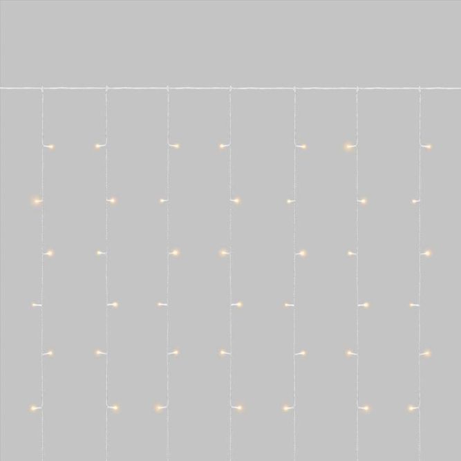 Гирлянда светодиодная занавес 3х2м 264 LED тепл. бел. прозр. ПВХ IP44 эффект мерцания 22 нити 12 LED/нить Neon-Night 235-526