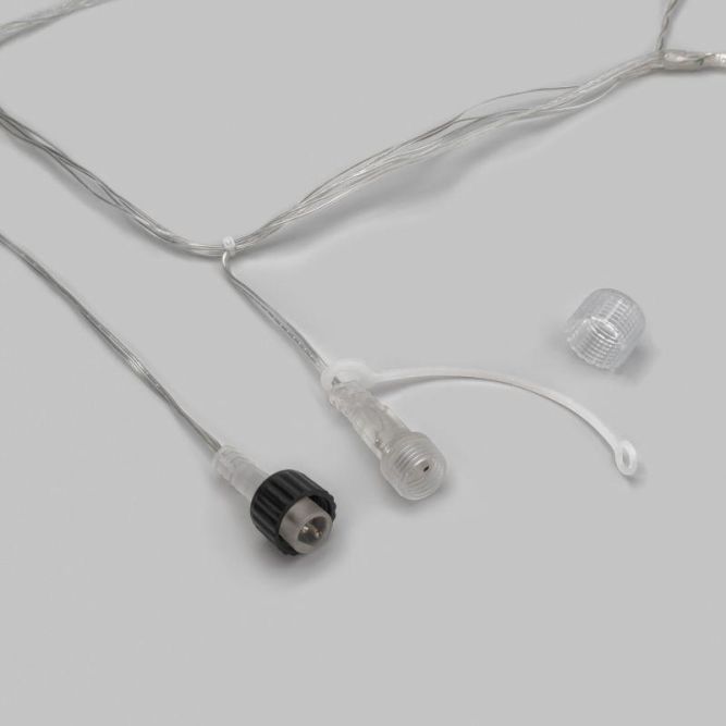 Гирлянда светодиодная занавес 3х2м 264 LED тепл. бел. прозр. ПВХ IP44 эффект мерцания 22 нити 12 LED/нить Neon-Night 235-526