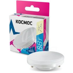 Лампа светодиодная 8Вт 220В GX53 3000К КОСМОС Lksm_LED8wGX5330C