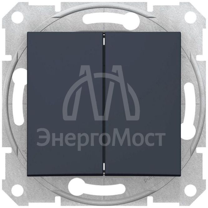 Выключатель 2-кл. СП Sedna 10А IP20 (сх. 5) 250В графит SchE SDN0300170