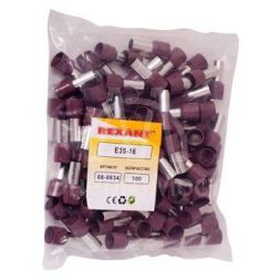 Наконечник штыревой втулочный изолир. (НШВИ F-16мм) 35кв.мм (СЕ350016red) красн. REXANT 08-0834