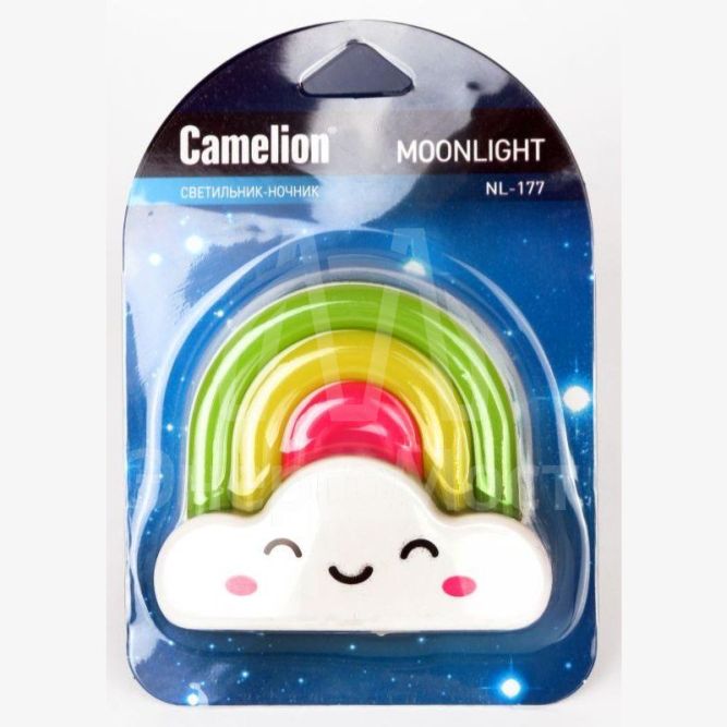 Светильник светодиодный NL-177 &amp;quot;Радуга&amp;quot; ночник с выкл. 220В Camelion 12533