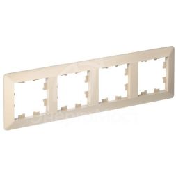 Рамка 4-м AtlasDesign Air беж./дым. бел. SE ATN220204