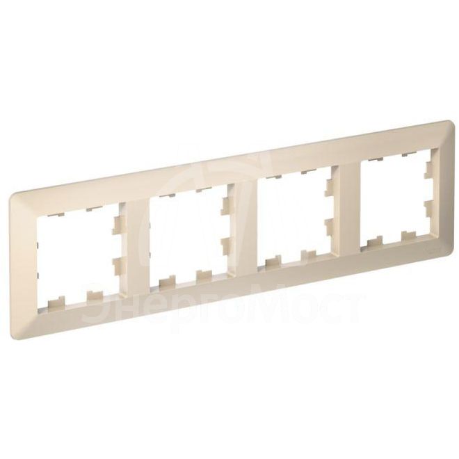 Рамка 4-м AtlasDesign Air беж./дым. бел. SE ATN220204