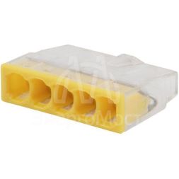 Экспресс-клемма строительно-монтажная СМК 2273-205 5-проводная 0.5-2.5кв.мм (уп.100шт) Rexant 07-3214