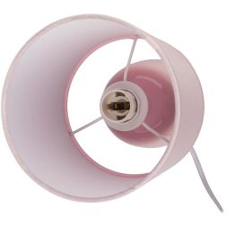Светильник настольный JH2-02-pk E14 IP20 130х130х255мм керамика; ткань; PVC-пластик роз. JazzWay 5062337