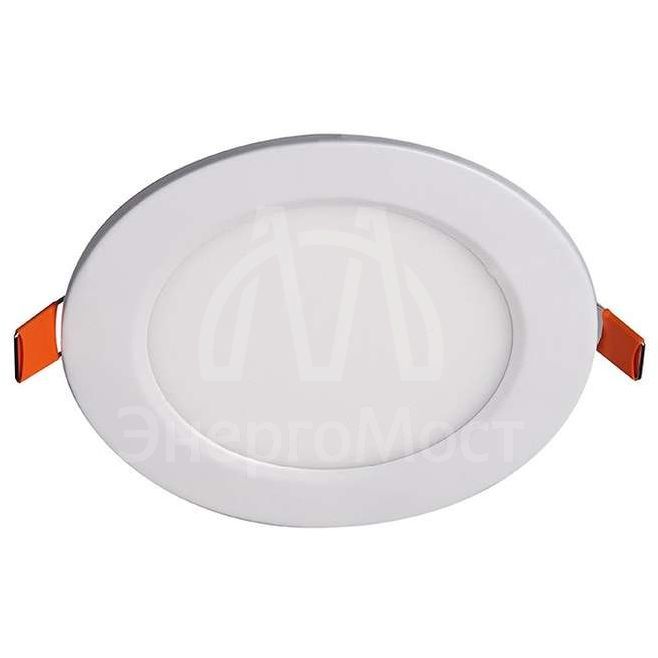 Светильник светодиодный ультратонкий встраив. PPL-R 6Вт 6500К IP40 WH d120мм круглый Jazzway 5008489A