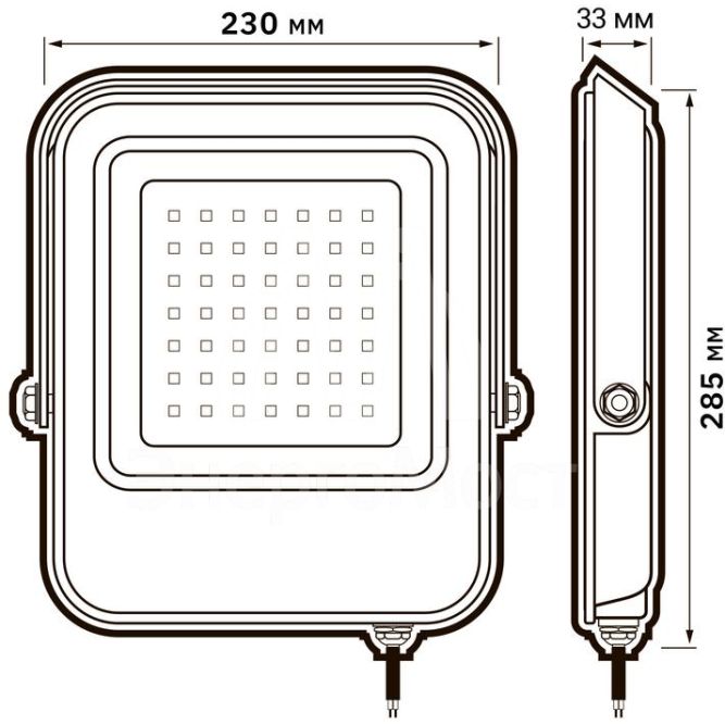 Прожектор светодиодный PFL-V 150Вт 6500К IP65 JazzWay 5039773