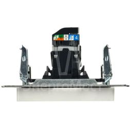 Розетка компьютерная СП RJ45 кат.5E BRITE РК10-БрБ бел. IEK BR-K10-1-K01