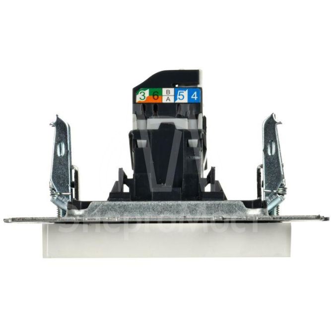 Розетка компьютерная СП RJ45 кат.5E BRITE РК10-БрБ бел. IEK BR-K10-1-K01