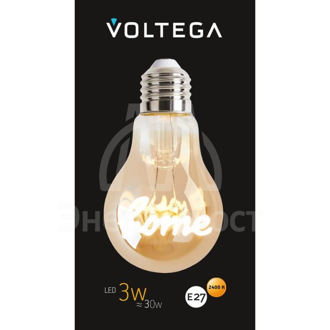 Лампа светодиодная филаментная Loft 271 A60 3Вт 2400К E27 Voltega 8581