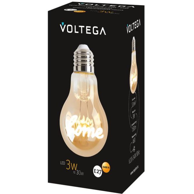 Лампа светодиодная филаментная Loft 271 A60 3Вт 2400К E27 Voltega 8581