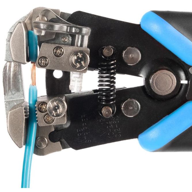 Стриппер автоматический с окном для сброса изоляции функцией продольной разделки проводов и модулем резки "CutPro" КВТ 89424