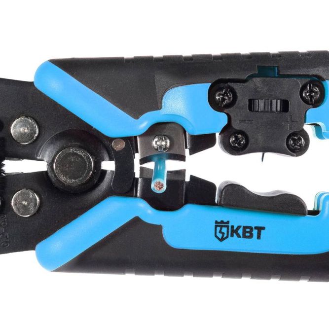 Стриппер автоматический с окном для сброса изоляции функцией продольной разделки проводов и модулем резки "CutPro" КВТ 89424