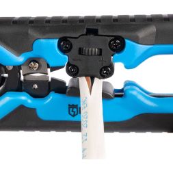 Стриппер автоматический с окном для сброса изоляции функцией продольной разделки проводов и модулем резки "CutPro" КВТ 89424