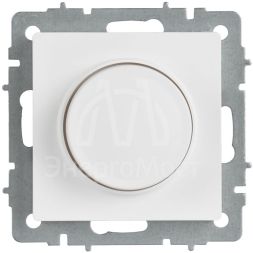 Светорегулятор поворотно-нажимной СП BRITE СС10-1-0-БрАБ 600Вт механизм арктич. бел. IEK BR-D20-0600-K91