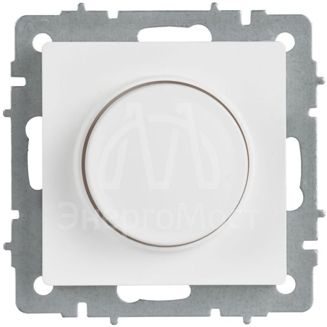 Светорегулятор поворотно-нажимной СП BRITE СС10-1-0-БрАБ 600Вт механизм арктич. бел. IEK BR-D20-0600-K91