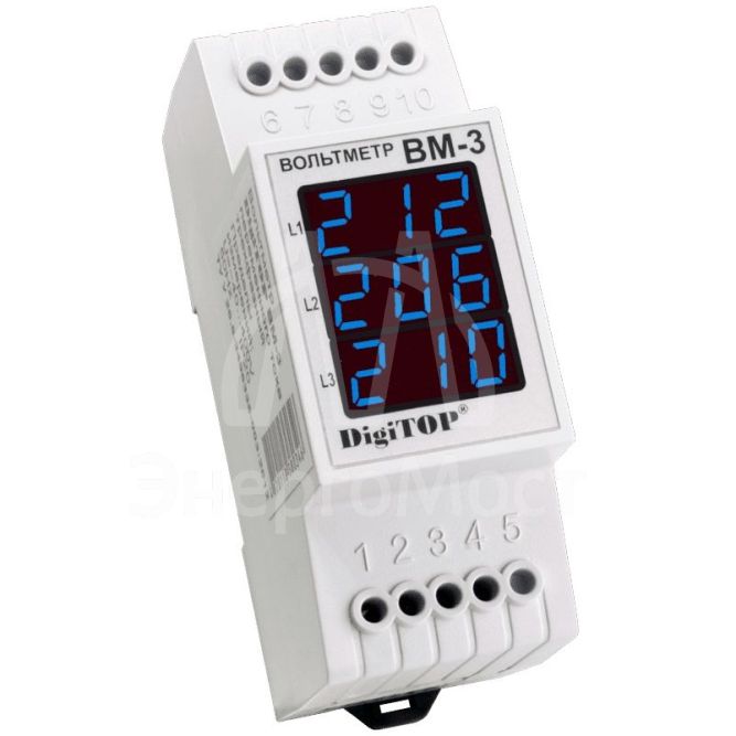 Вольтметр DigiTOP Вм-3 blue 46-415