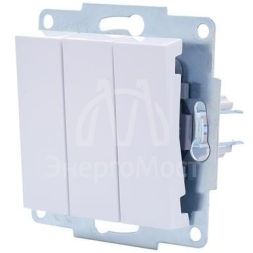 Механизм выключателя3-кл. СП VESNA бел. LEZARD 742-0288-109