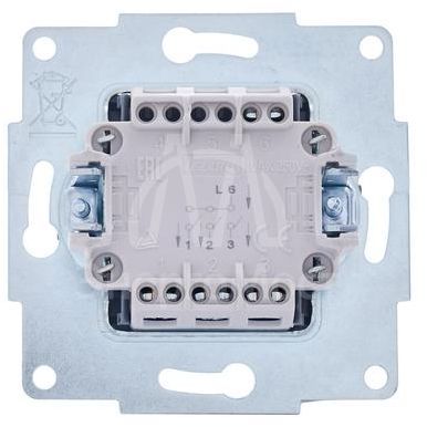 Механизм выключателя3-кл. СП VESNA бел. LEZARD 742-0288-109