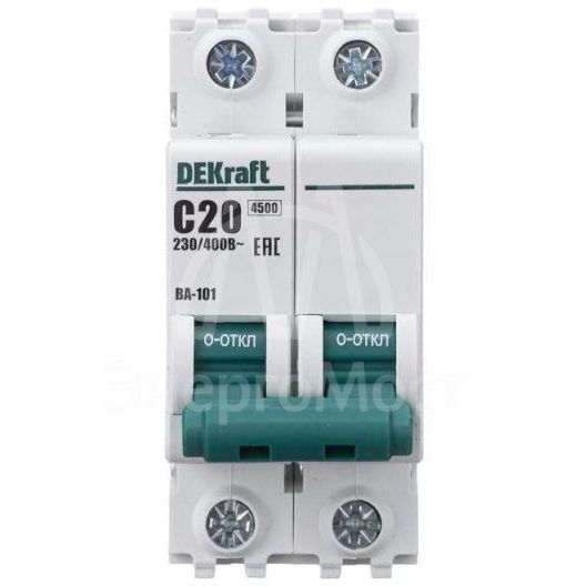 Выключатель автоматический модульный 2п C 20А 4.5кА ВА-101 SchE 11067DEK
