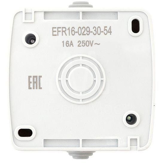 Розетка 1-м ОП Мурманск 16А IP54 с заземл. защ. шторки с крышкой сер. EKF EFR16-029-30-54