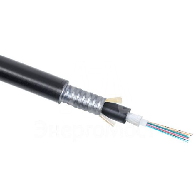 Кабель волоконно-оптический 9/125 одномод. 16 волокон loose tube для внешн. прокладки -50-+70град.C бронир. стальн. лентой PE черн. (F90160121B) Cabeus 7801c